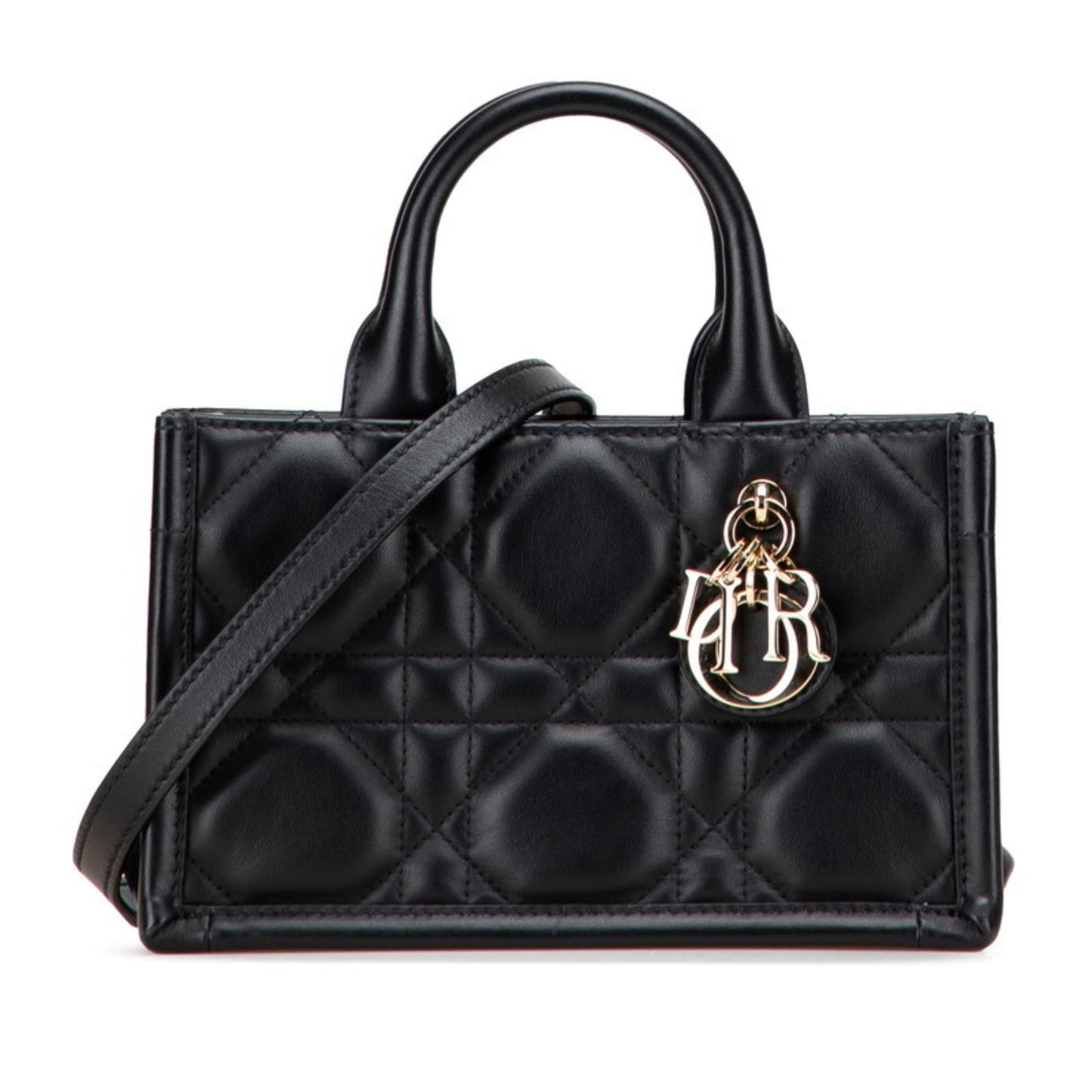 Christian Dior Black Leather Handbag Shoulder Bag  