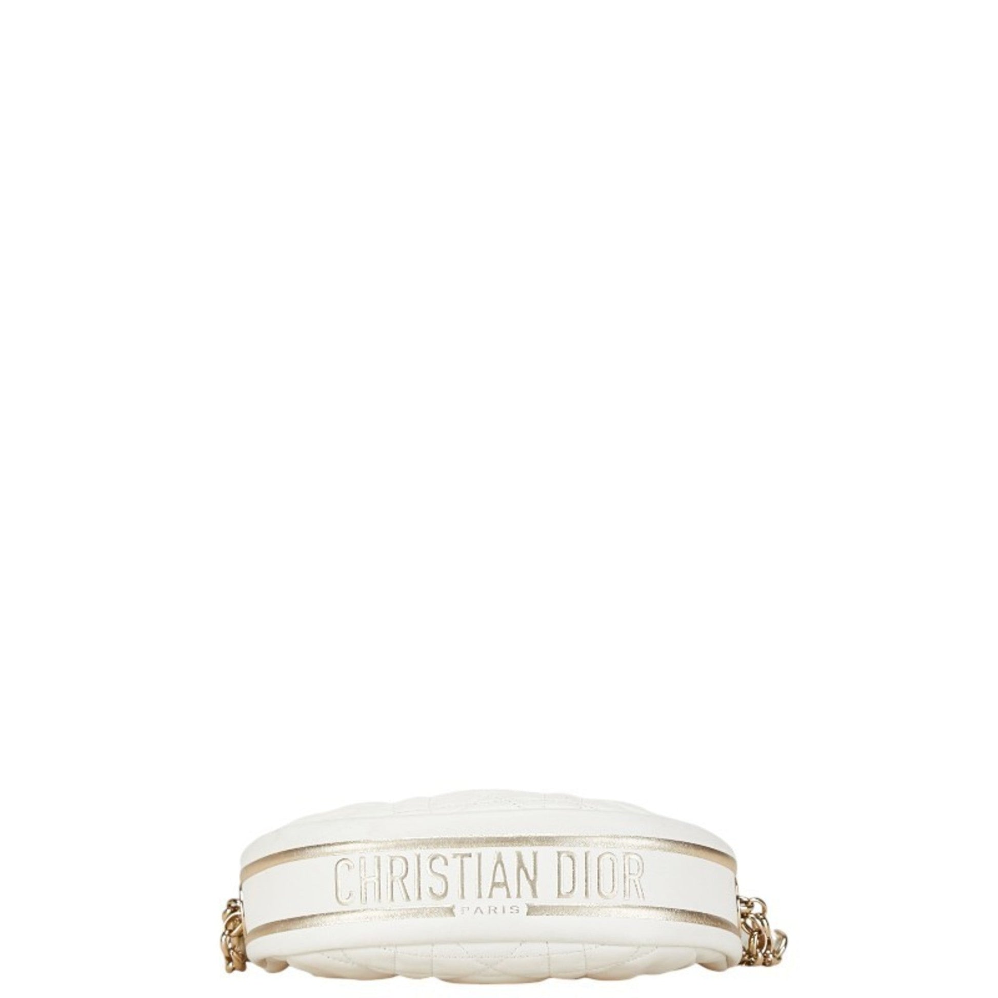 Christian Dior White Leather Shoulder Bag  