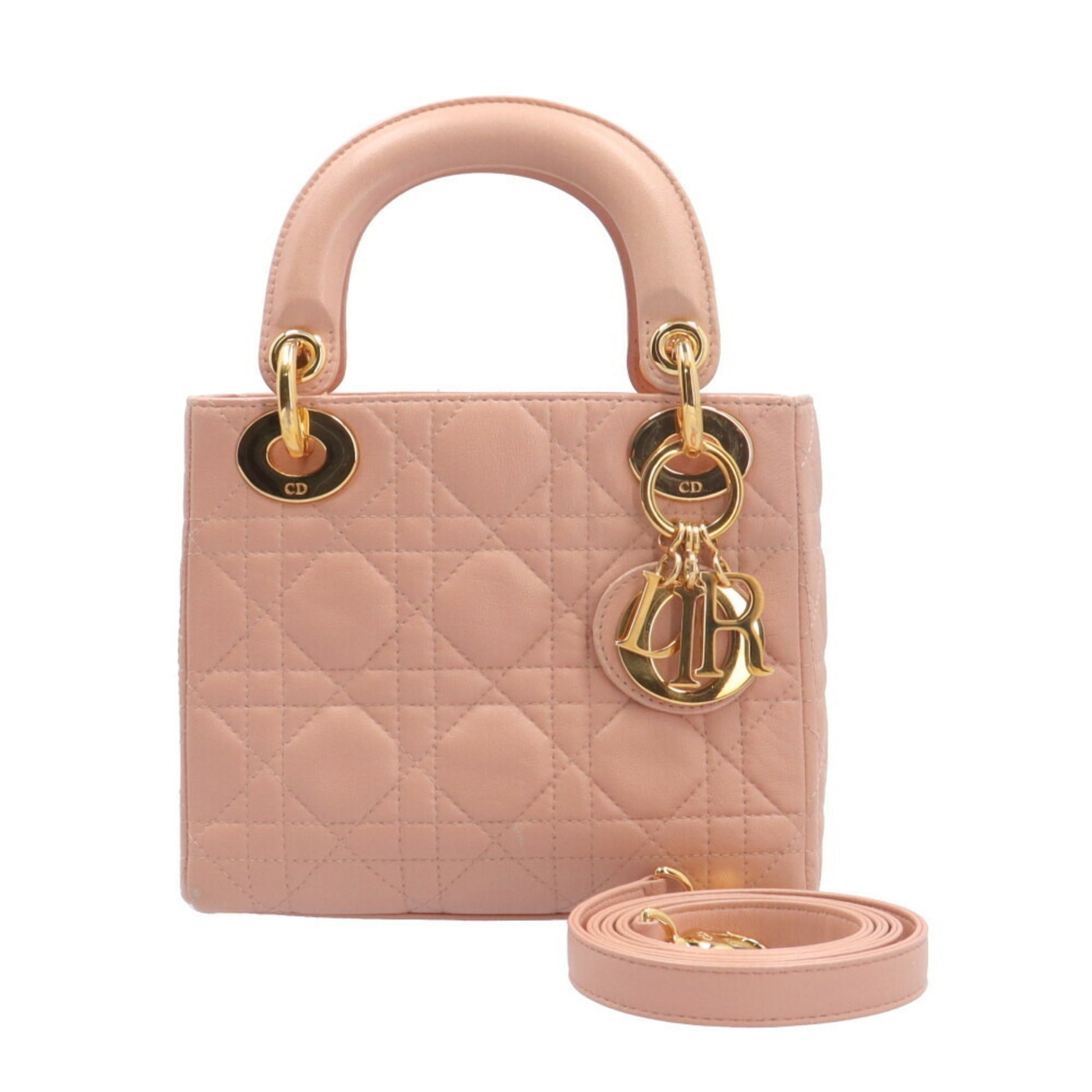 Christian Dior Pink Leather Shoulder Bag  
