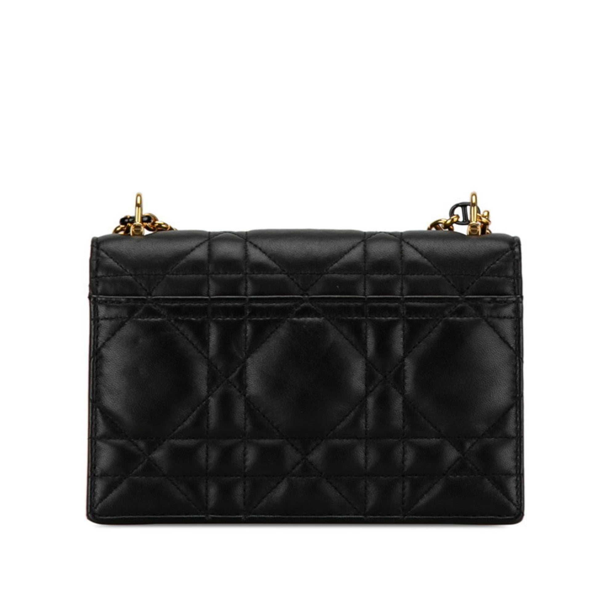 Christian Dior Black Leather Shoulder Bag  