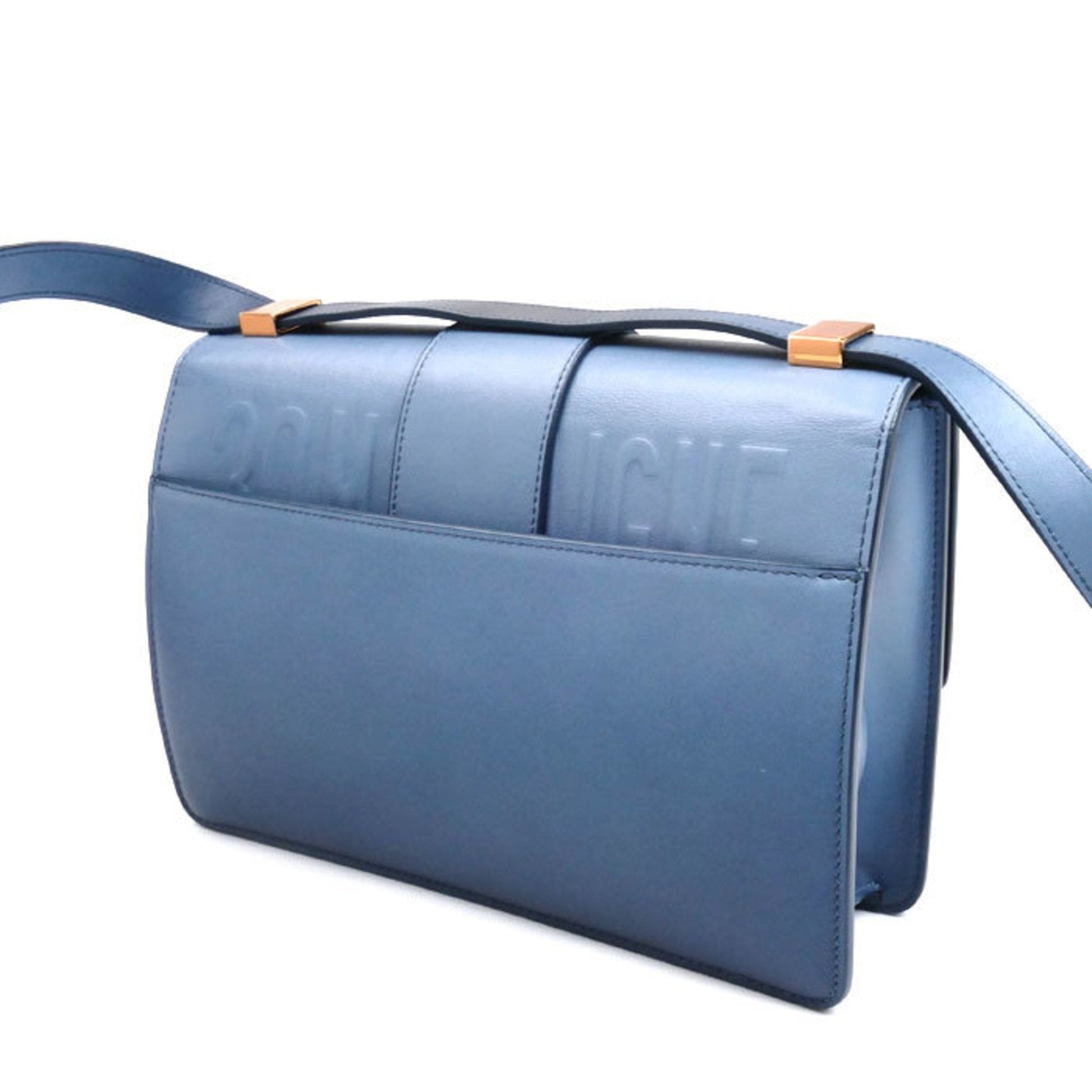 Christian Dior Blue Leather Shoulder Bag  