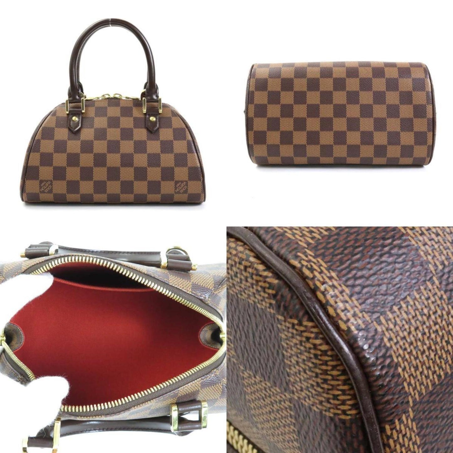 LOUIS VUITTON Handbag Damier Rivera Mini Canvas Brown Women's N41436