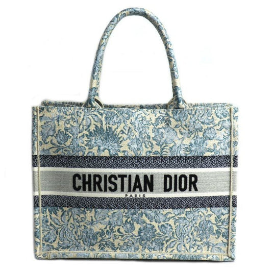 Christian Dior Blue Multi-Color Canvas Tote Bag  