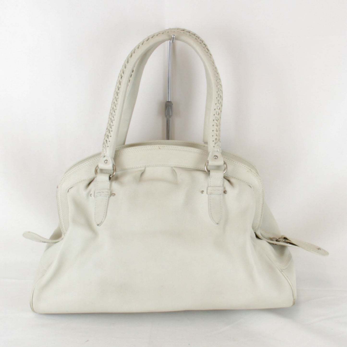 Christian Dior White Leather Handbag  