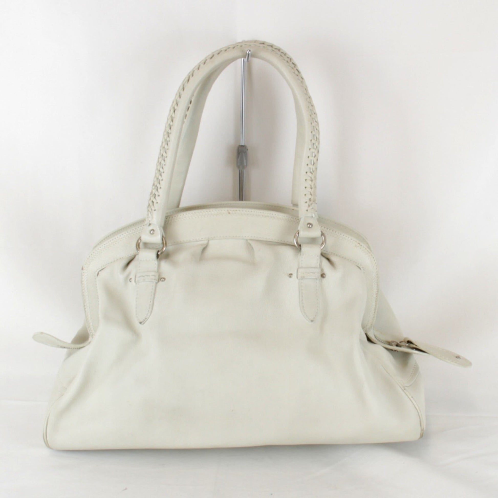 Christian Dior White Leather Handbag  