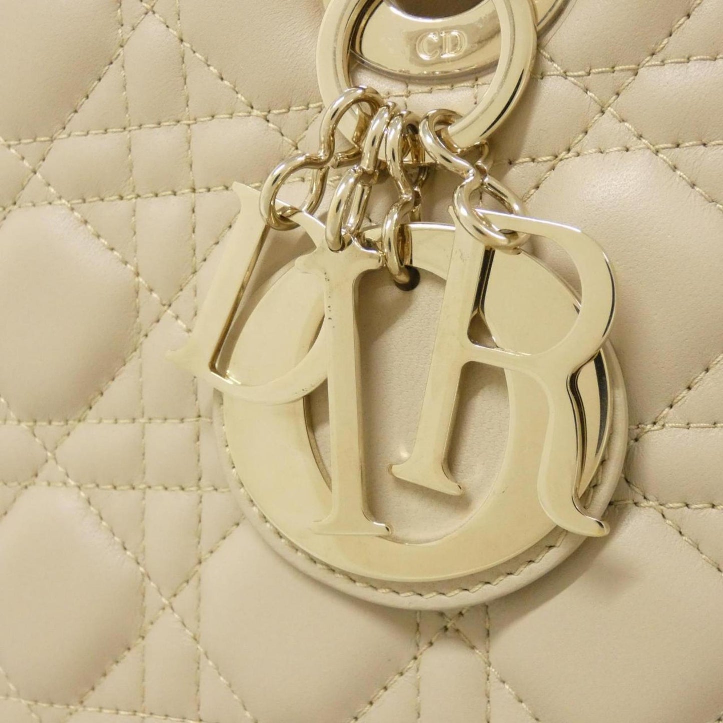 Christian Dior Beige Leather Handbag  