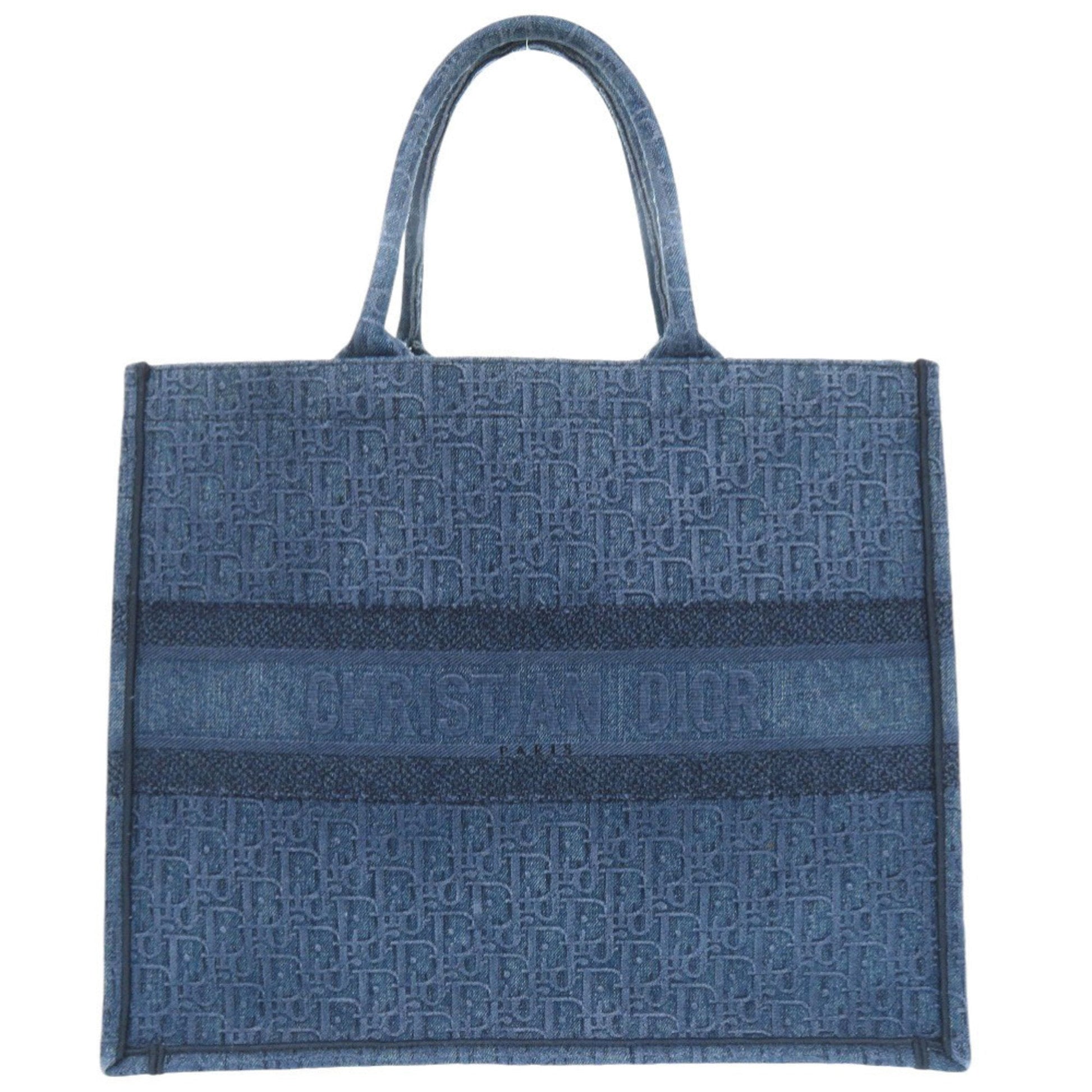 Christian Dior Blue Denim Tote Bag  