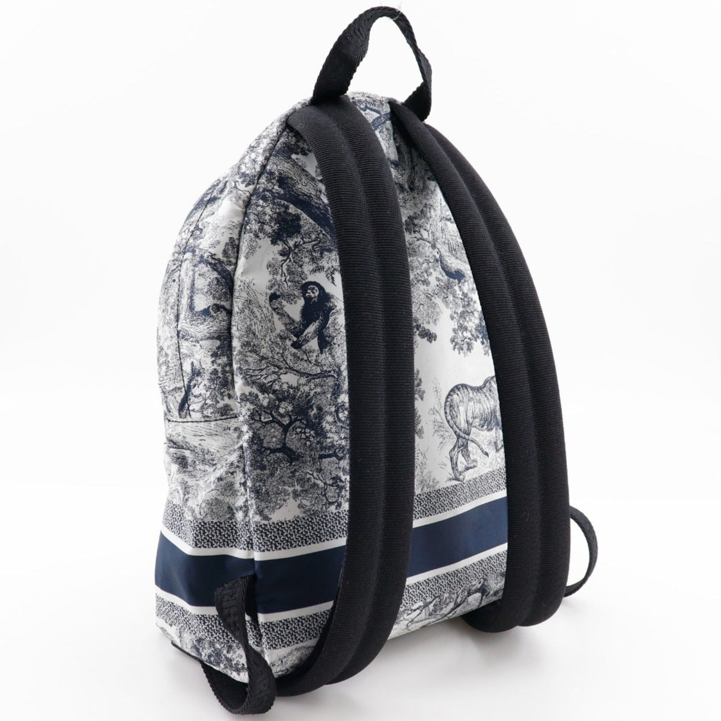 Christian Dior Black White Nylon Backpack  