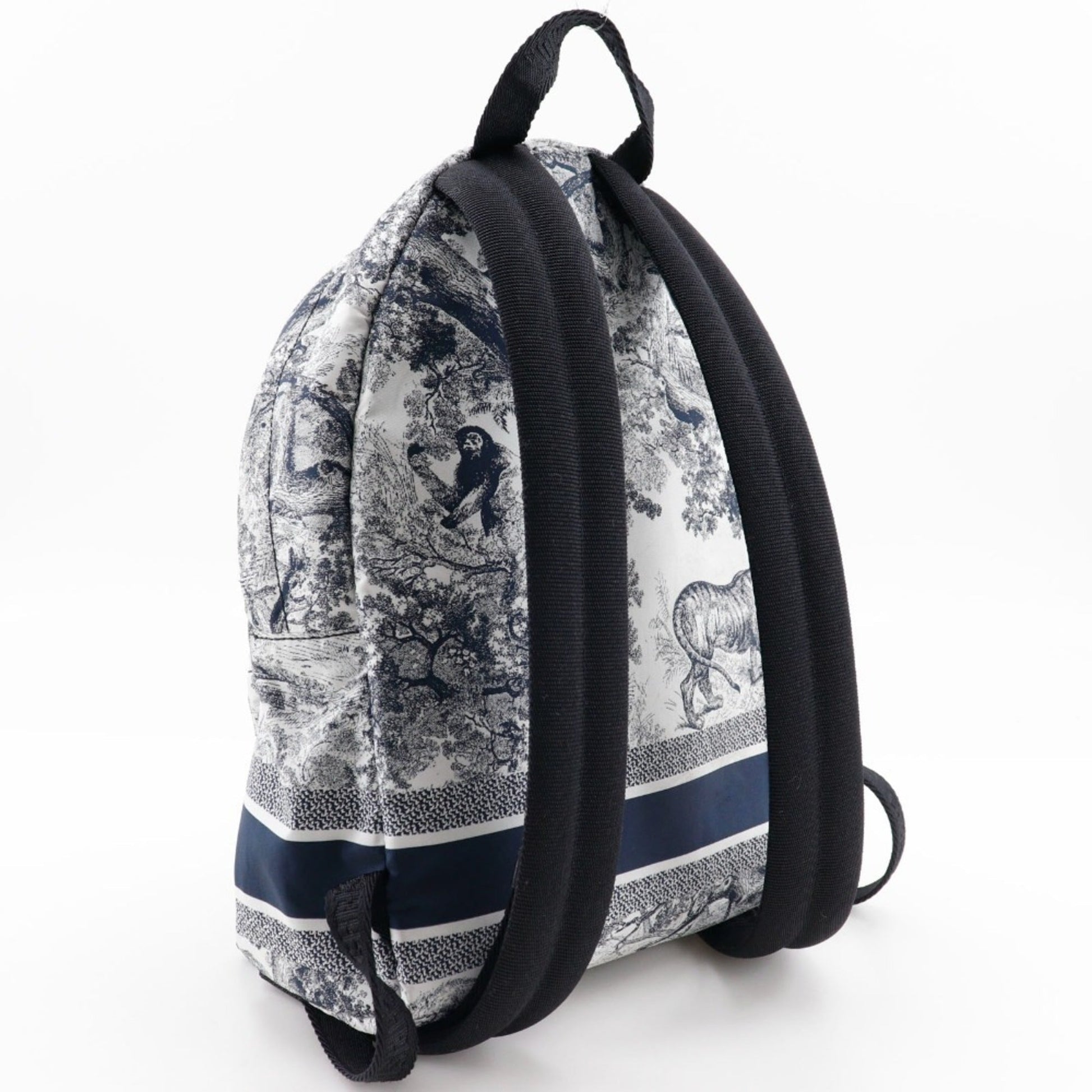 Christian Dior Black White Nylon Backpack  