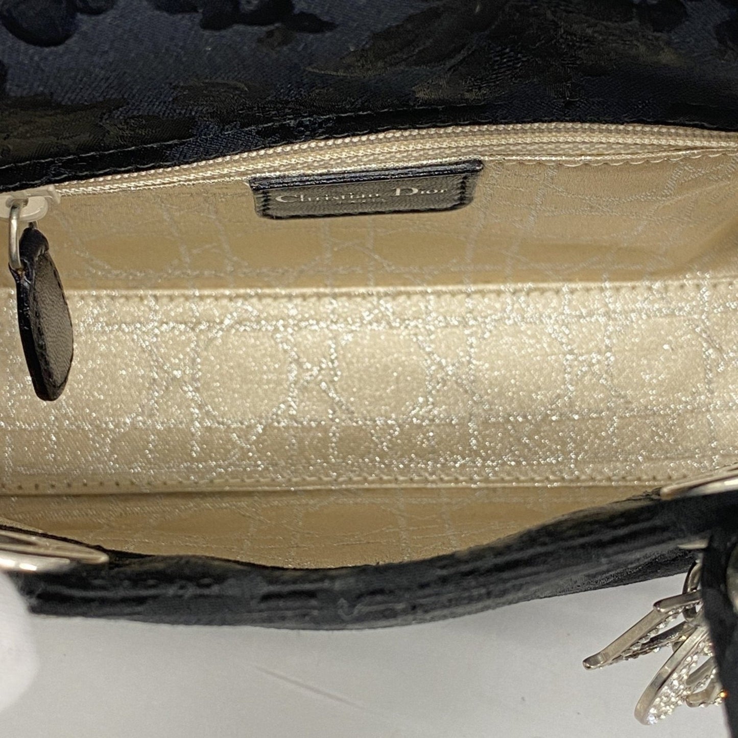 Christian Dior Black Nylon Canvas Handbag  