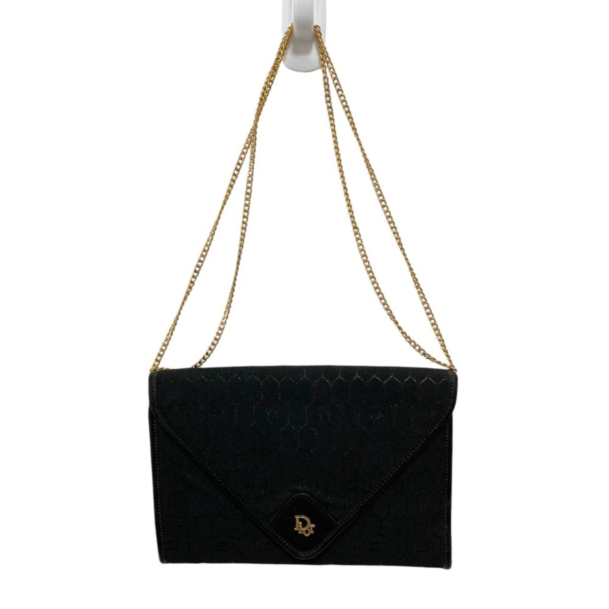 Christian Dior Black Canvas Shoulder Bag  