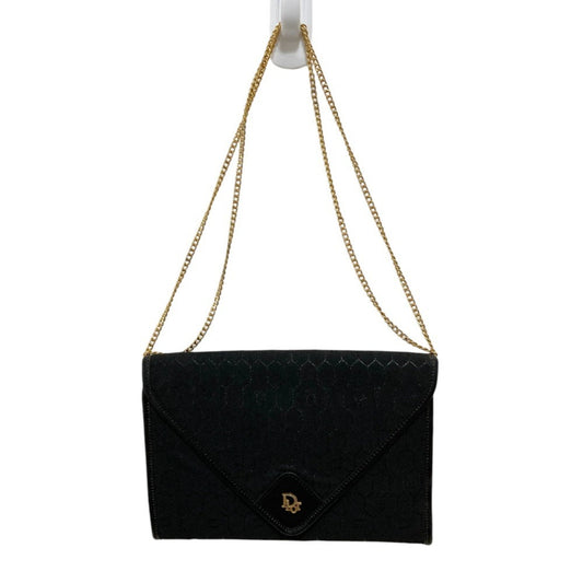 Christian Dior Black Canvas Shoulder Bag  