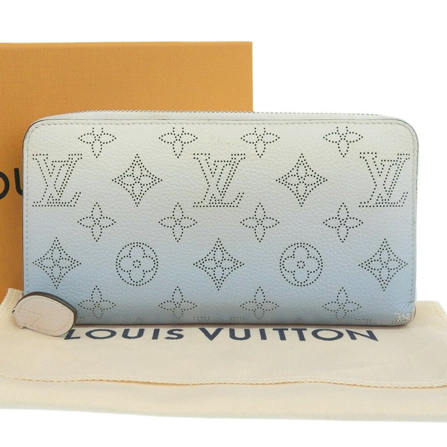 LOUIS VUITTON Monogram Mahina Zippy Punching Blue Gradation M80494