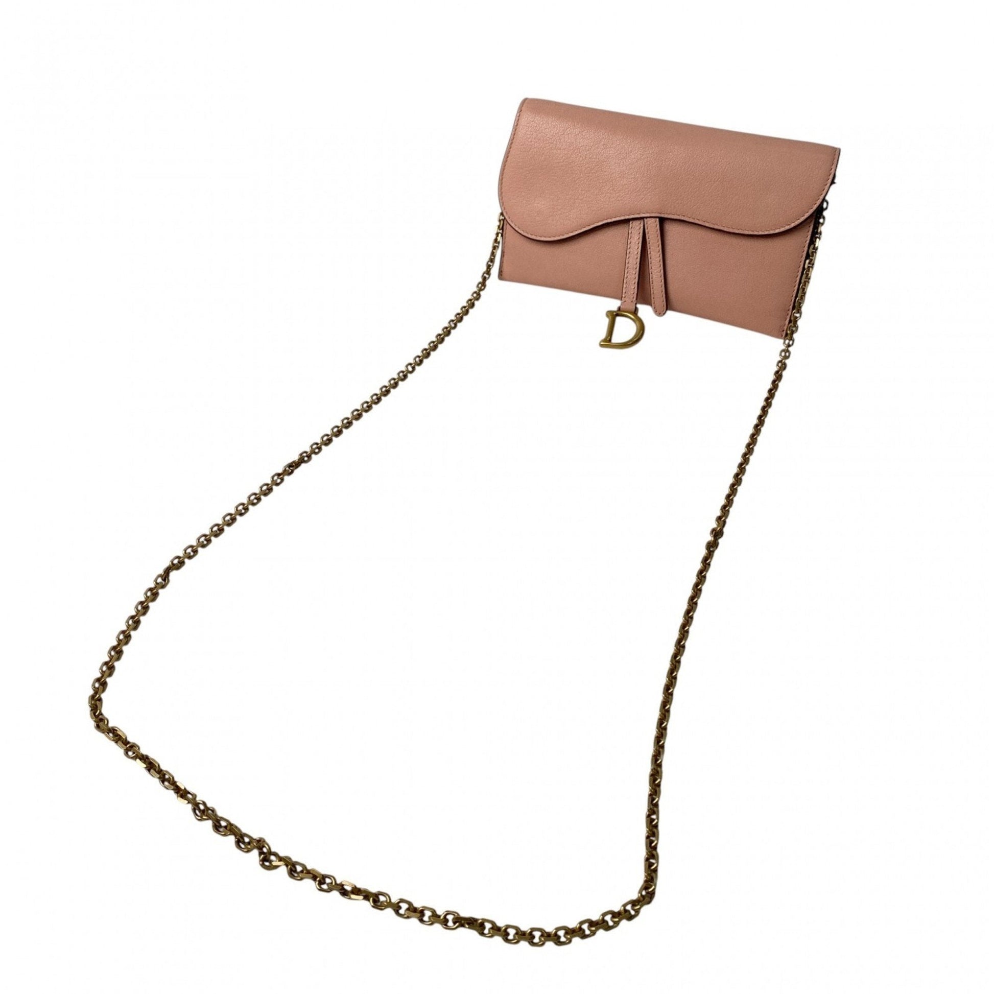 Christian Dior Pink Leather Shoulder Bag  