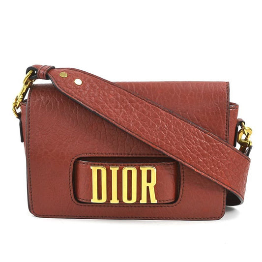 Christian Dior Red Color Leather Shoulder Bag  
