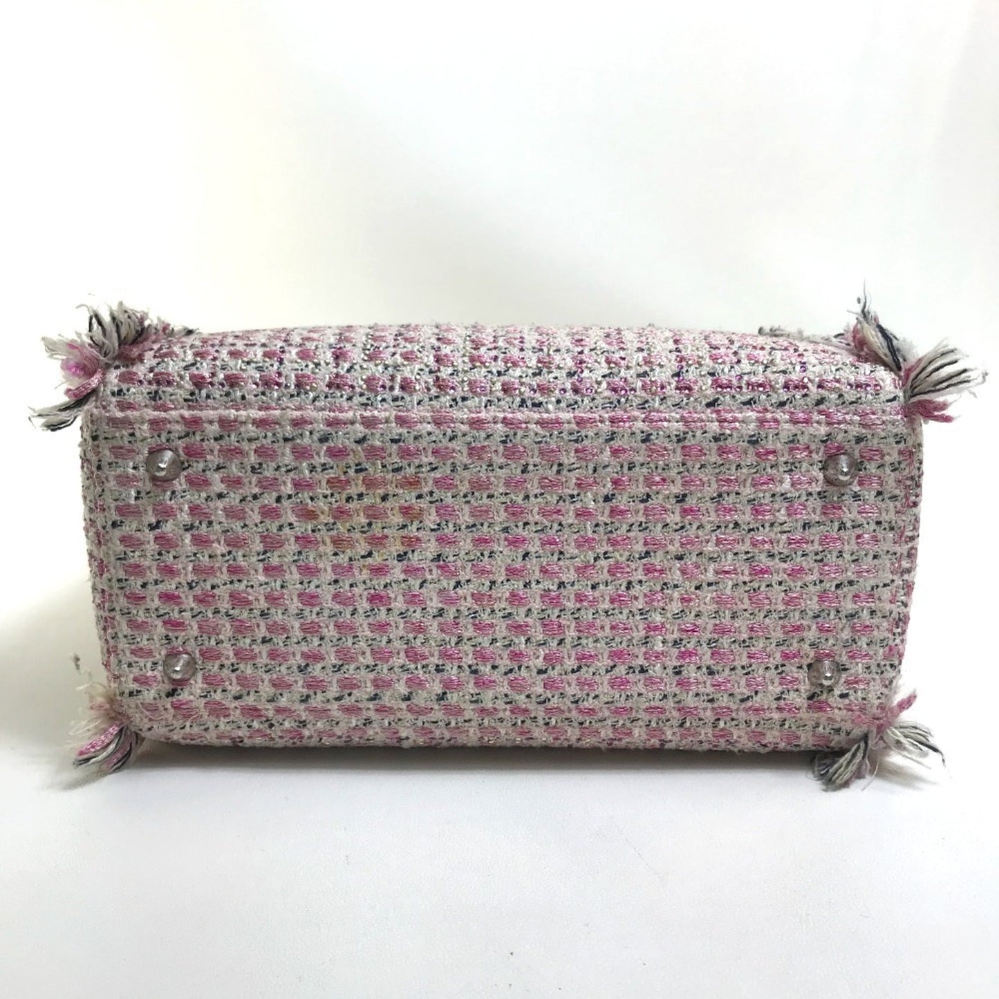 Christian Dior Lady Dior Pink Purple White Tweed Handbag Shoulder Bag  