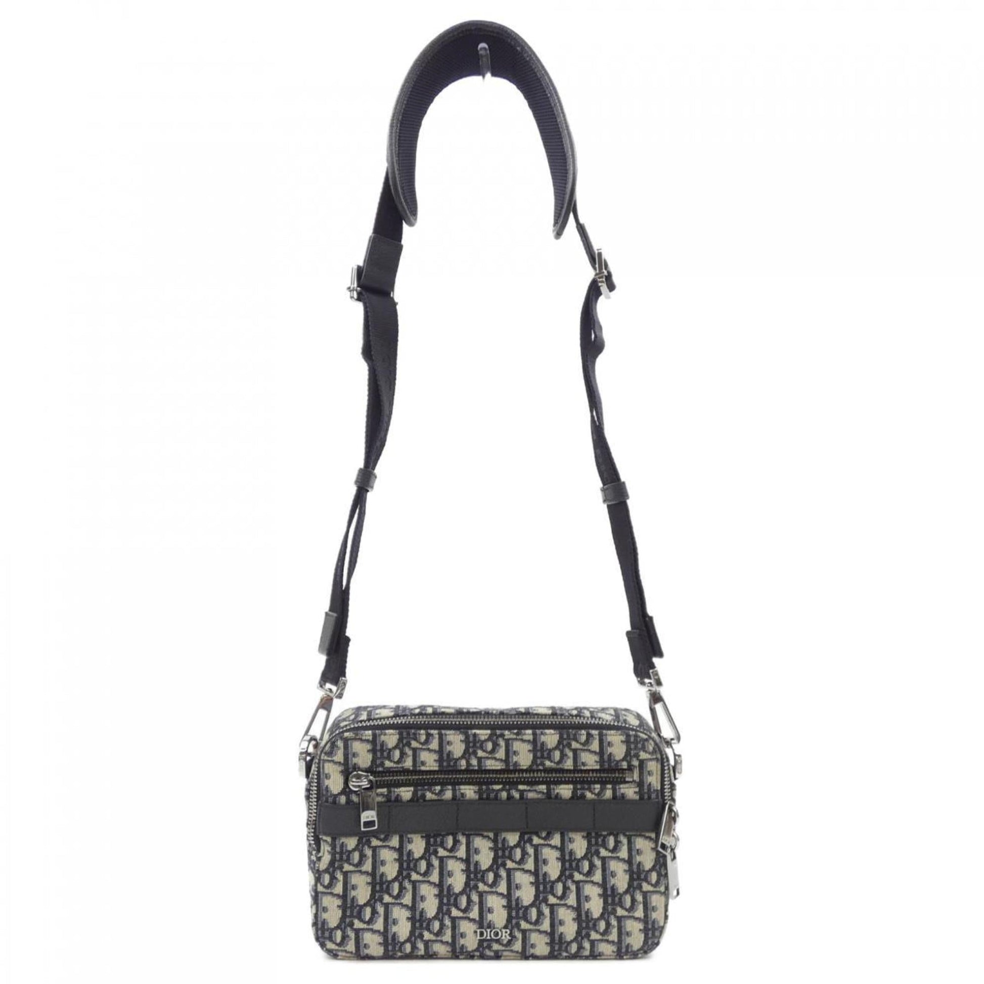 Christian Dior Beige Black Blue Handbag  