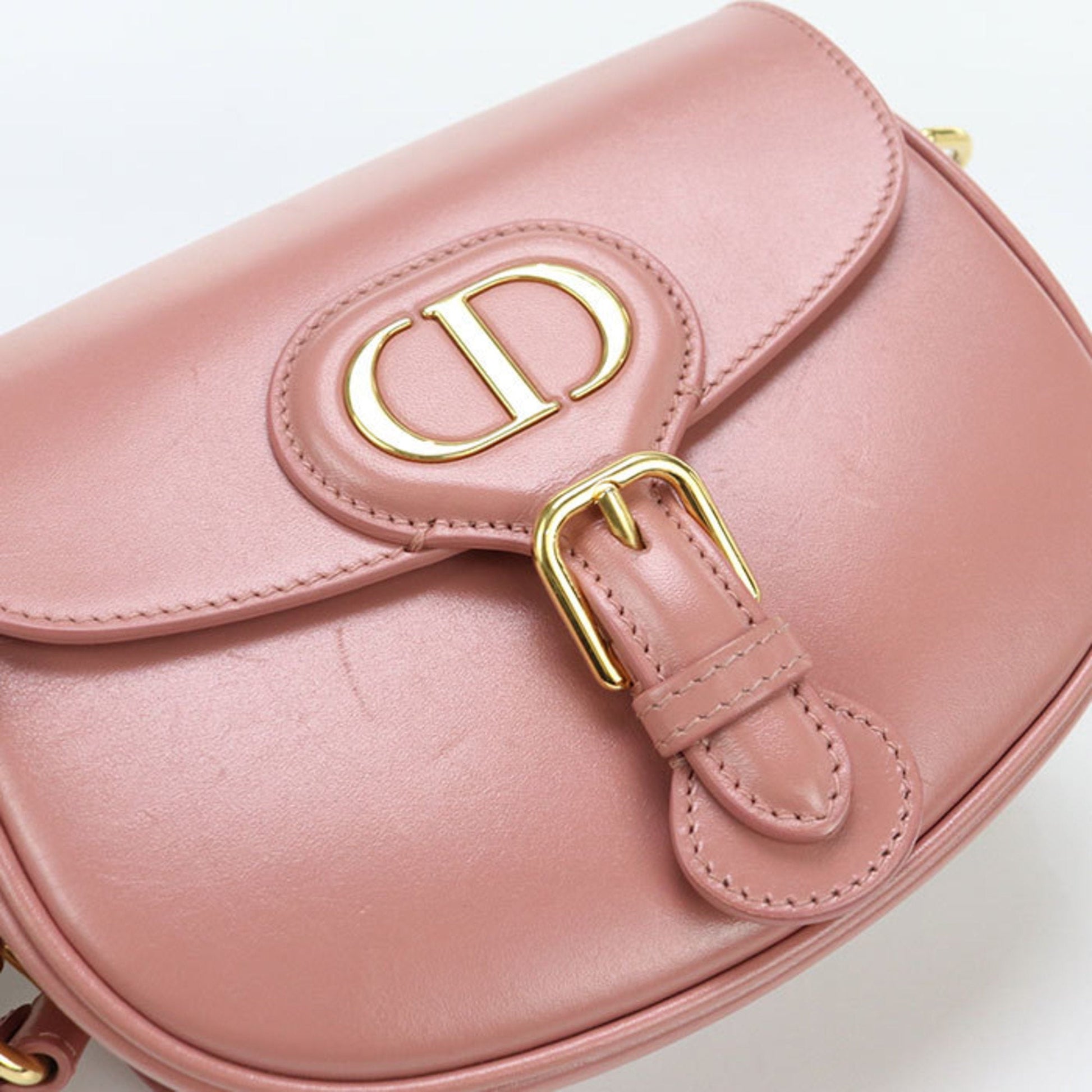 Christian Dior Pink Leather Shoulder Bag  