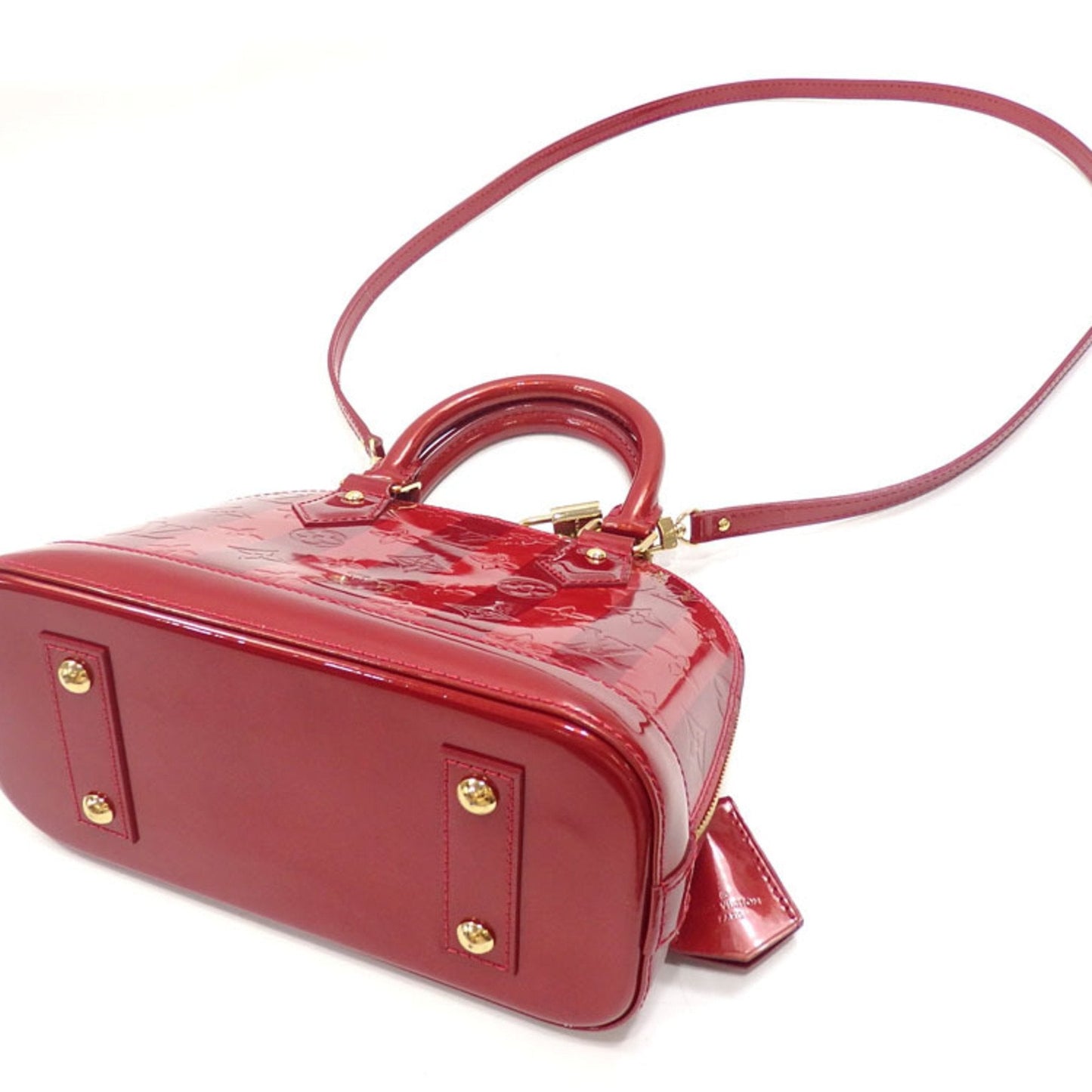 LOUIS VUITTON Handbag Vernirayeur Alma BB Women's Pomme d'Amour