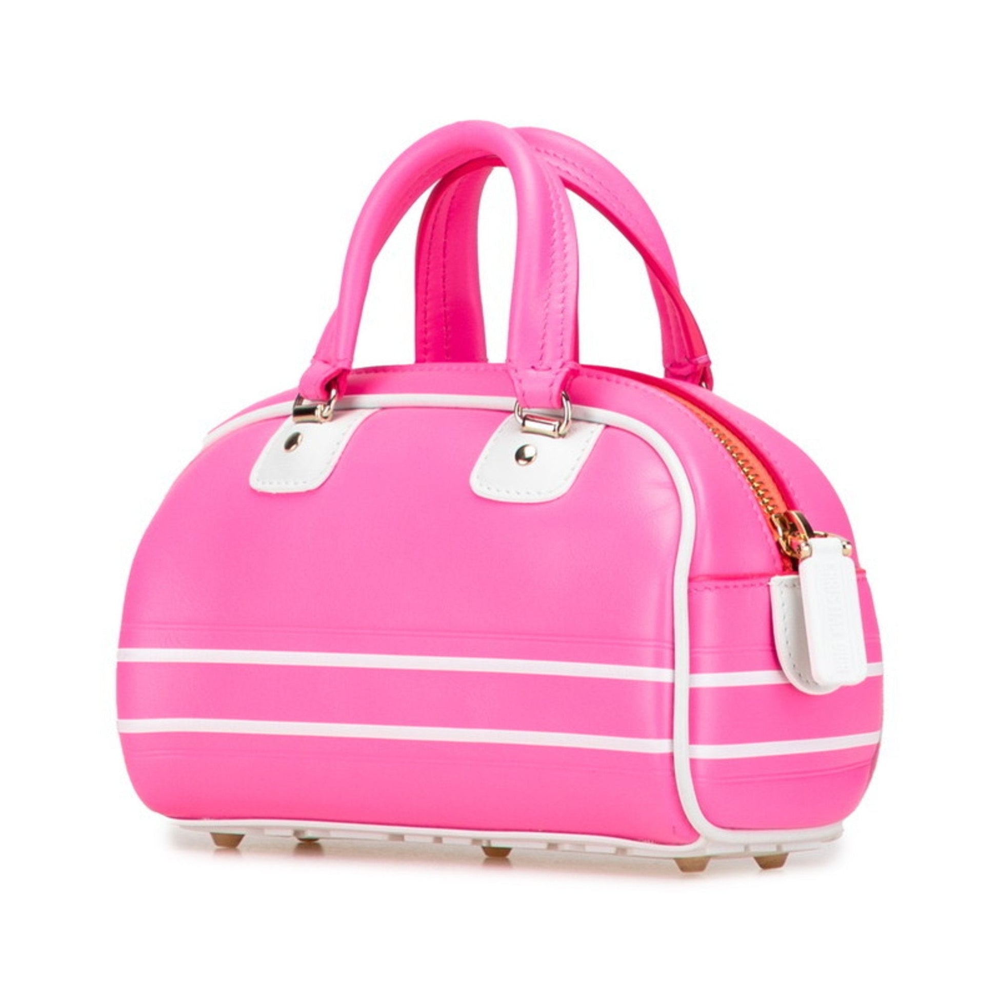 Christian Dior Pink White Leather Handbag  