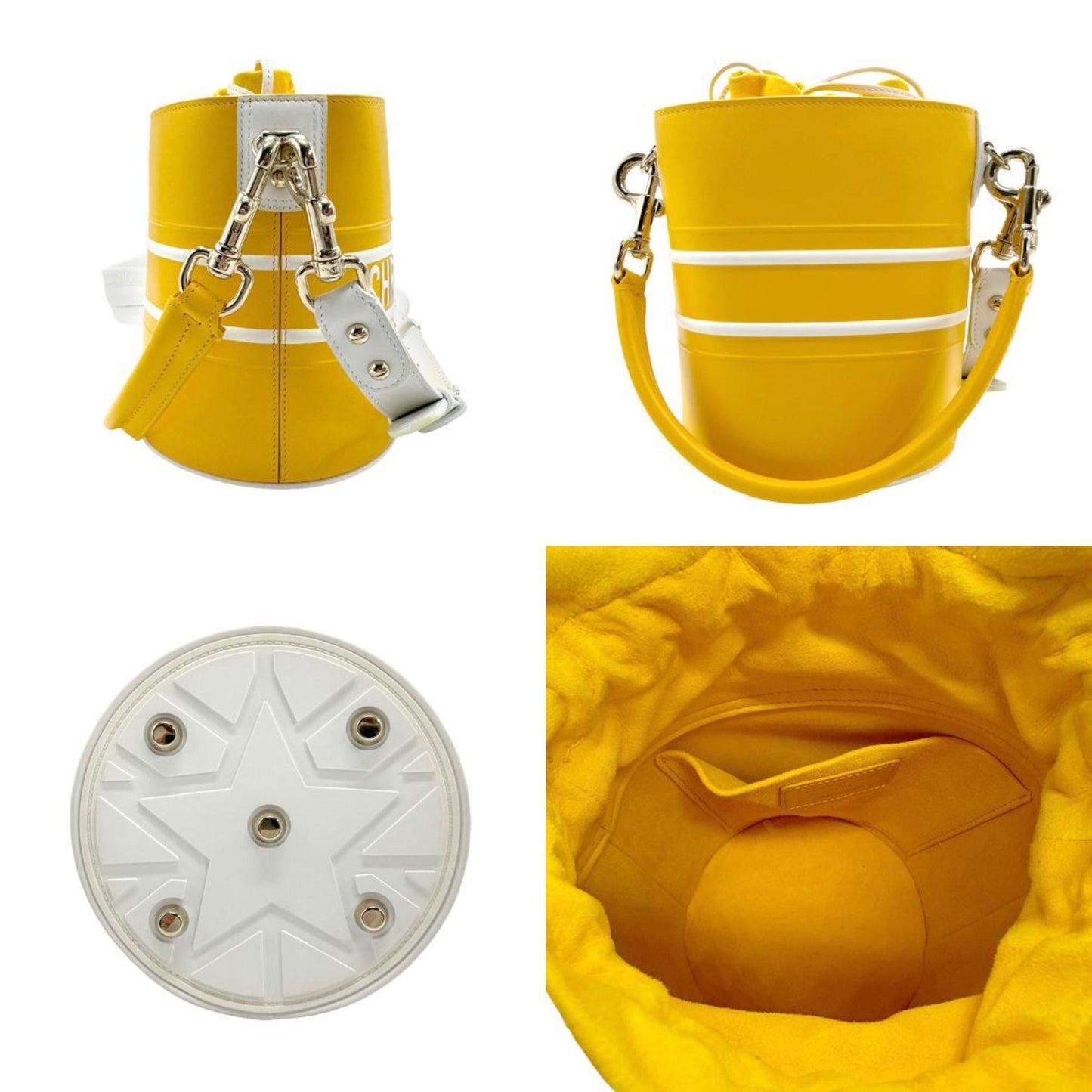 Christian Dior Yellow Leather Handbag Shoulder Bag  