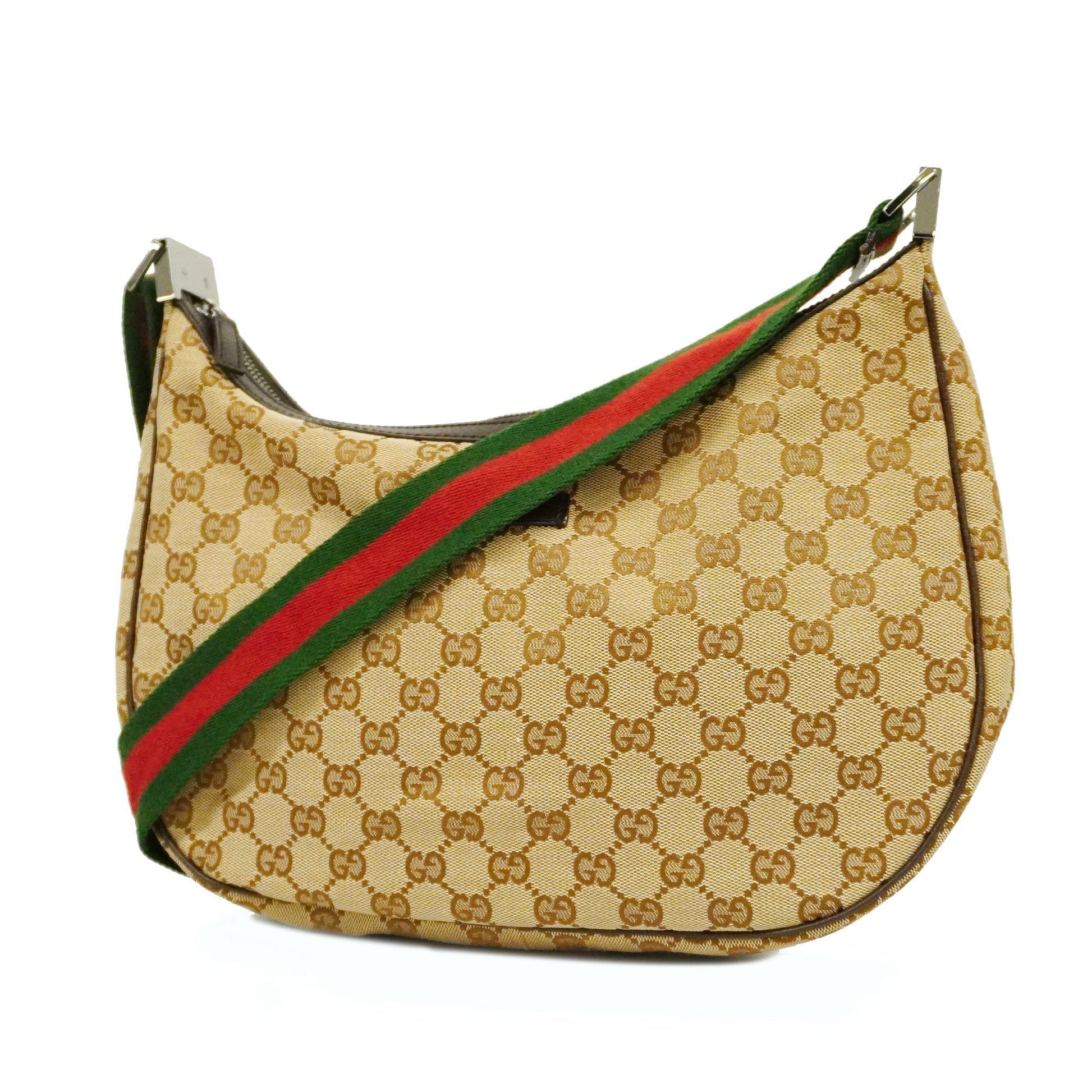 Gucci Leather Canvas Shoulder Bag