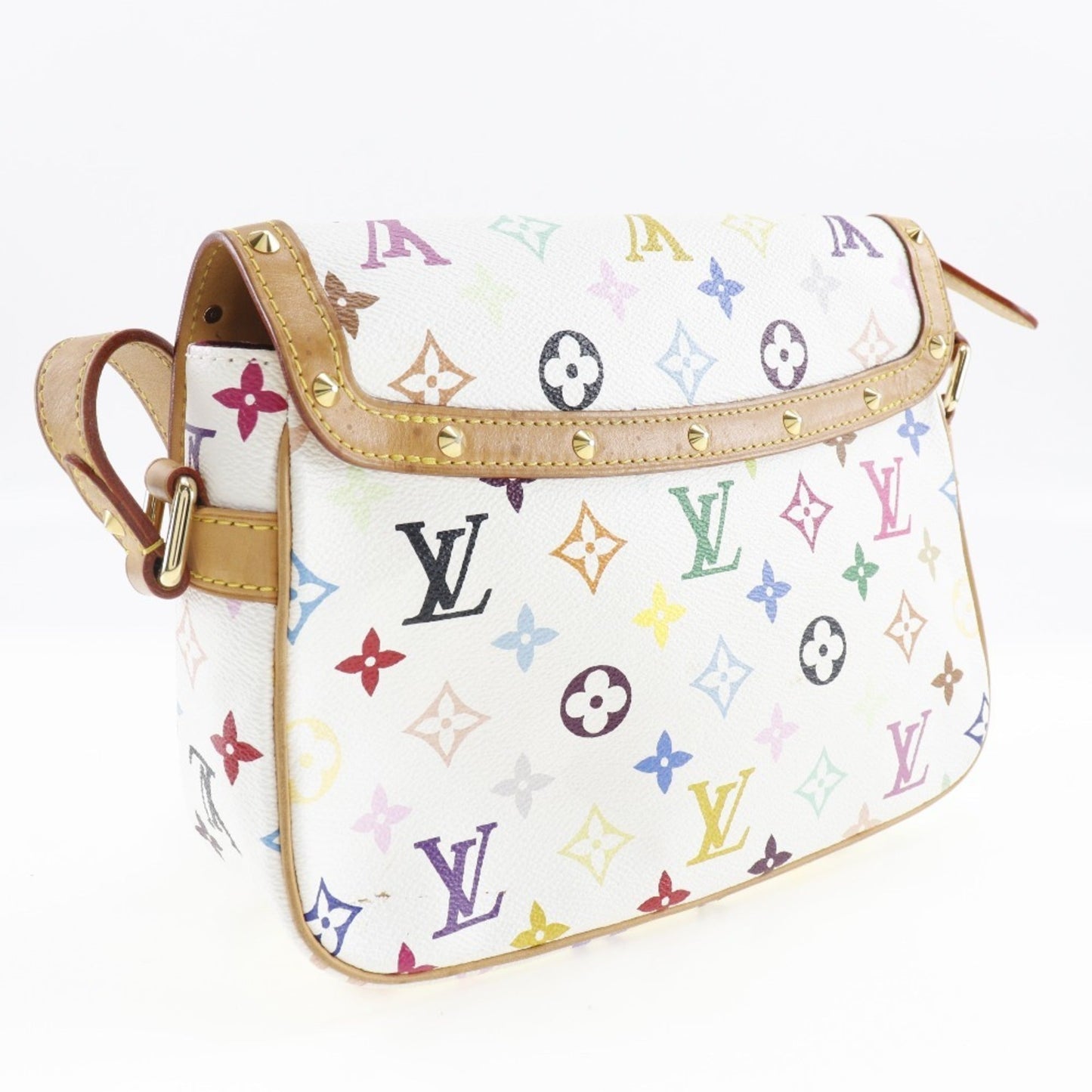 LOUIS VUITTON Sologne Shoulder Bag Monogram Multicolor White Ladies