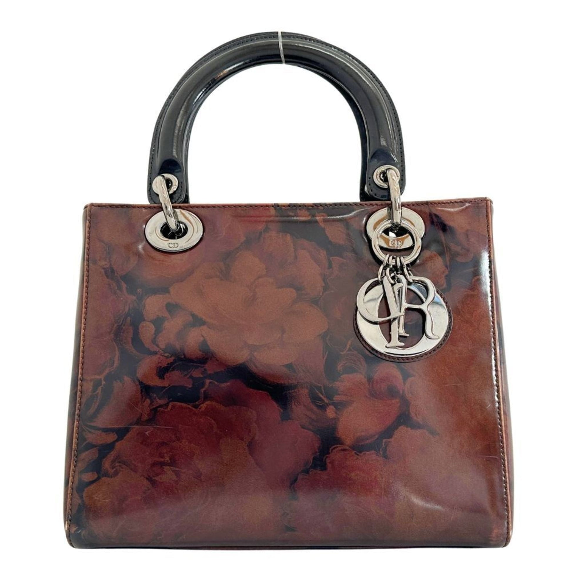 Christian Dior Lady Dior Patent Leather Handbag  