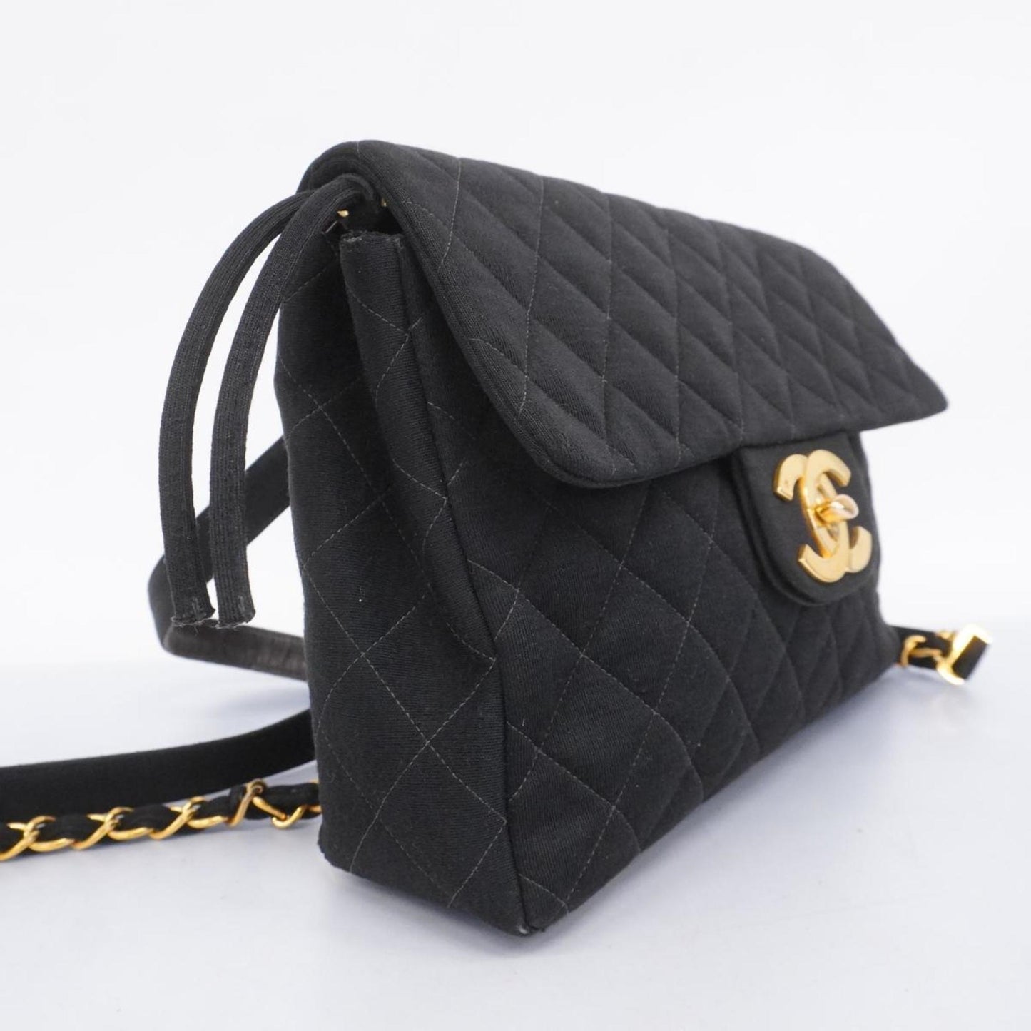 Chanel Backpack Matelasse Cotton Black Women s