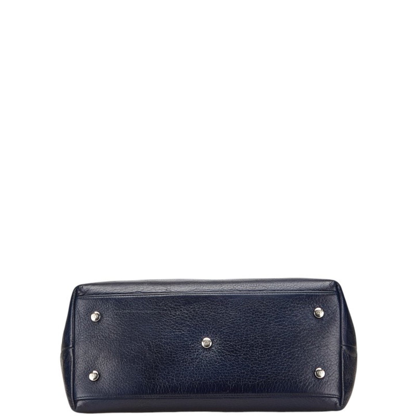 Christian Dior Navy Leather Handbag Shoulder Bag  