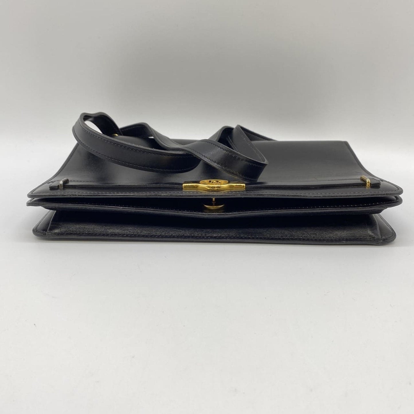 Christian Dior Black Leather Shoulder Bag  