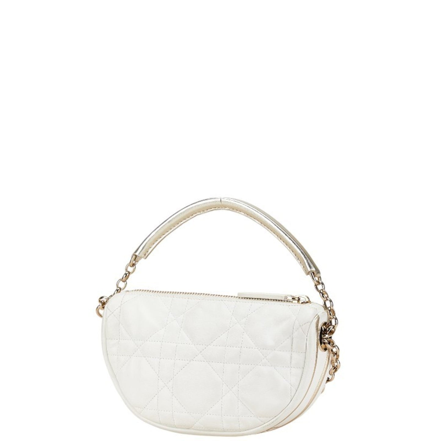 Christian Dior White Leather Shoulder Bag  
