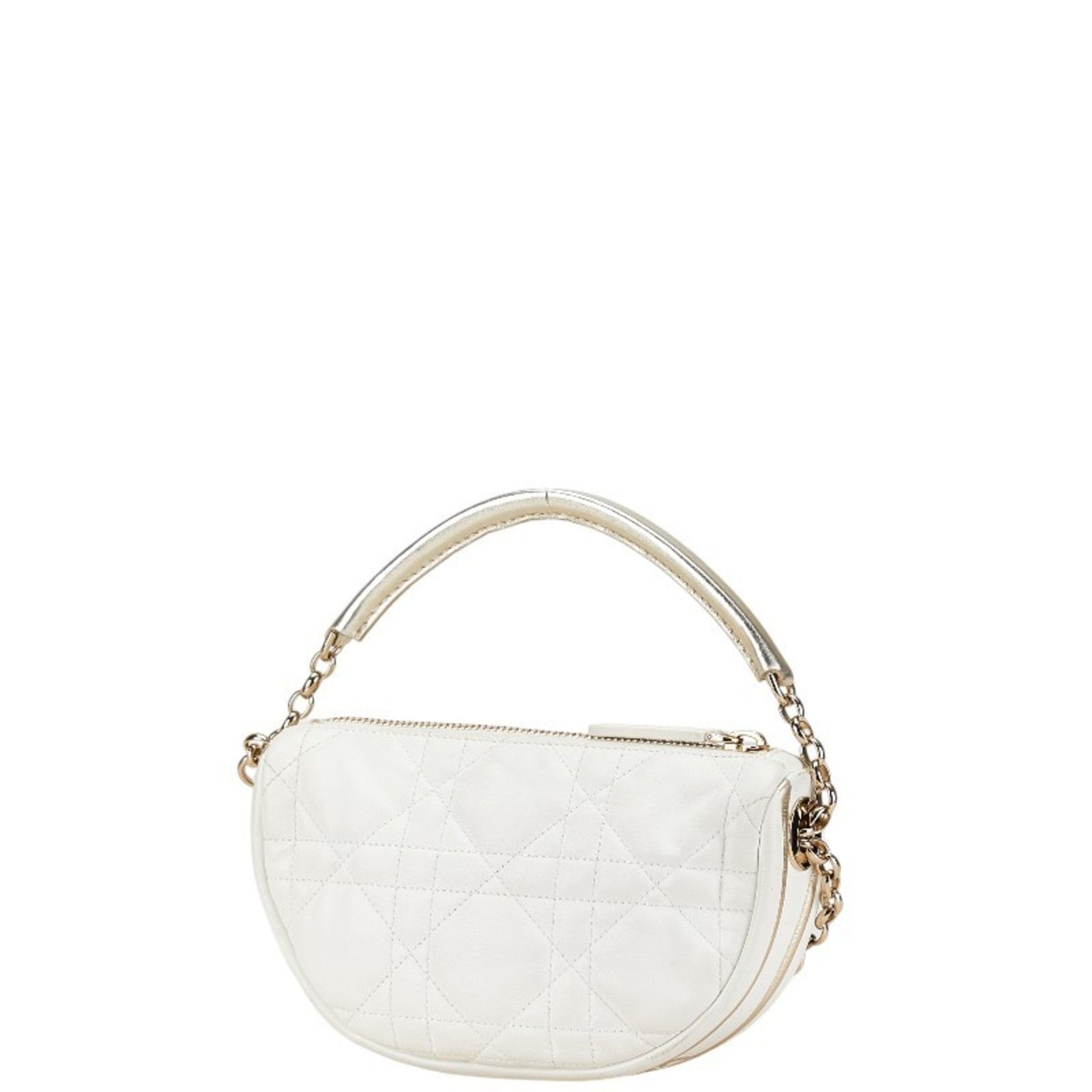 Christian Dior White Leather Shoulder Bag  