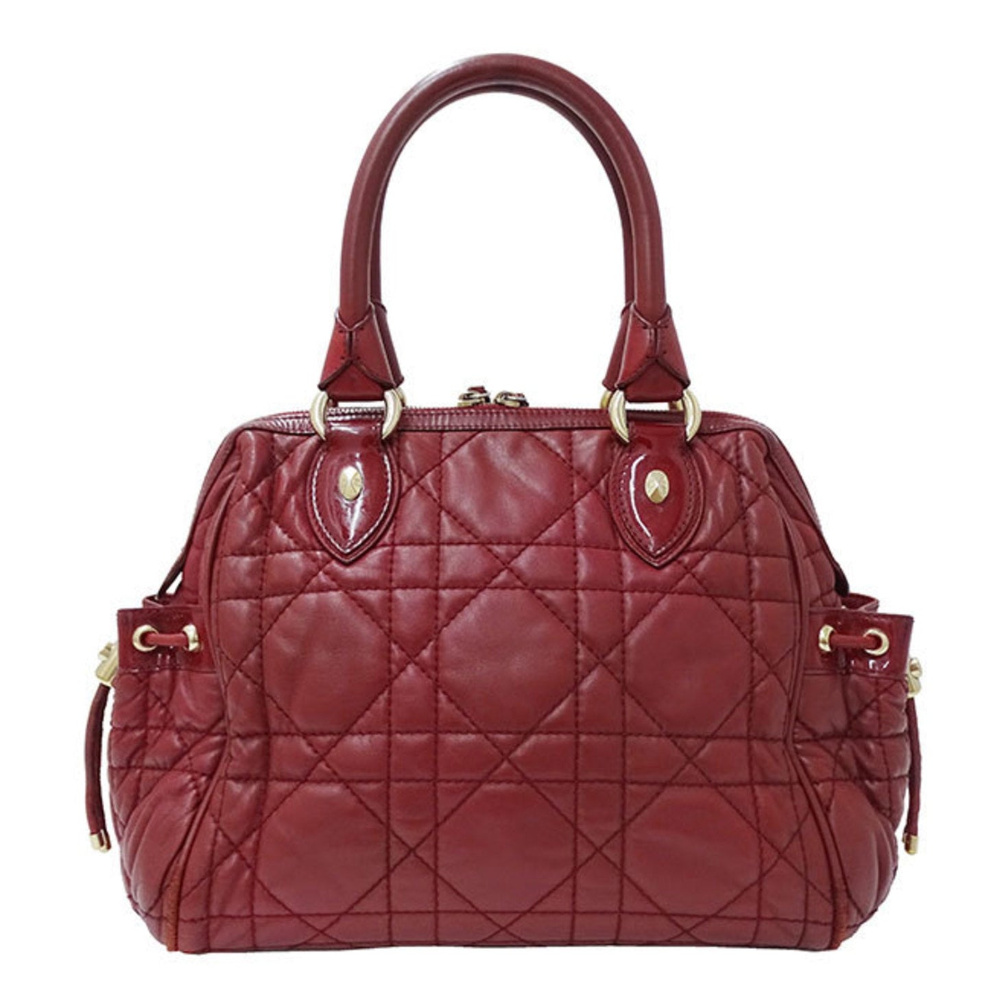 Christian Dior Red Color Leather Handbag  