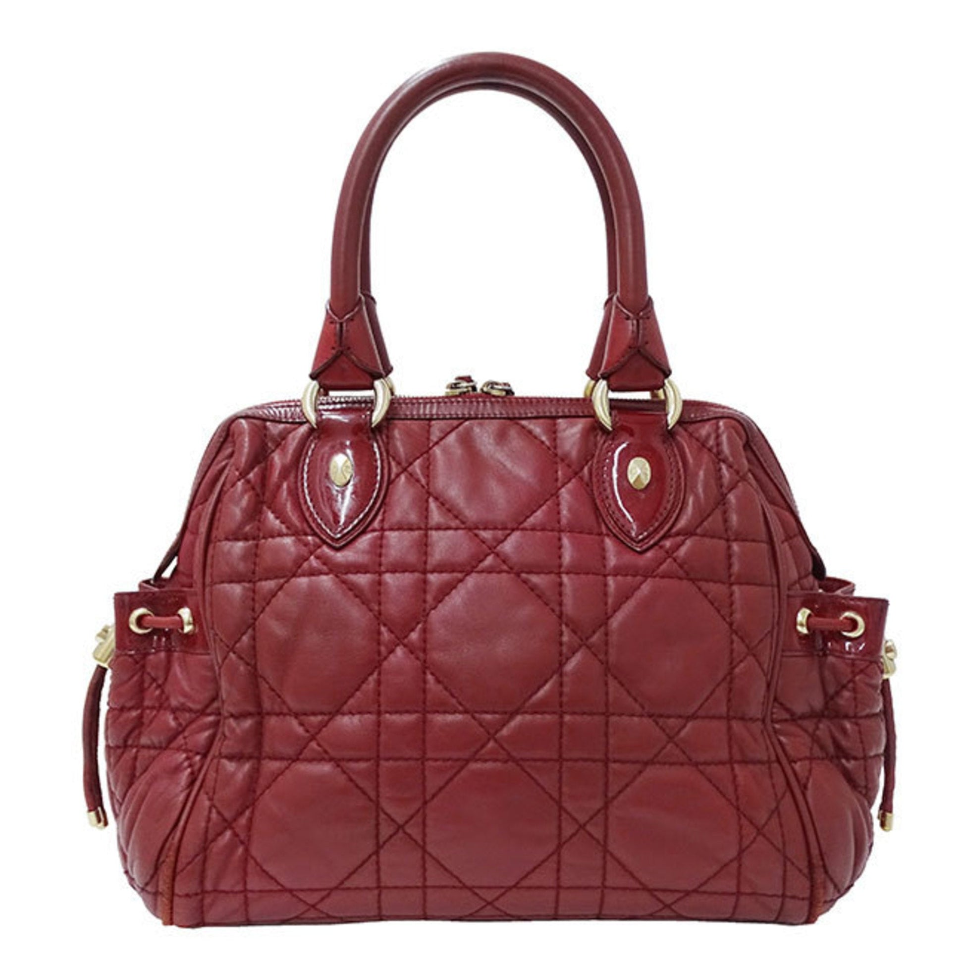 Christian Dior Red Color Leather Handbag  