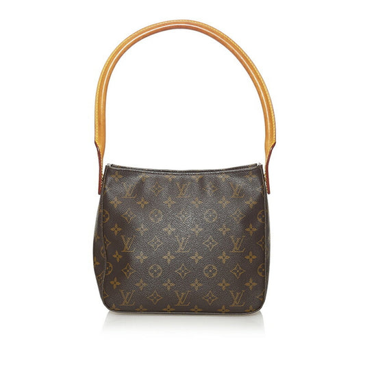 Louis Vuitton Monogram Looping MM Shoulder Bag M51146 Brown PVC Leather Ladies LOUIS VUITTON