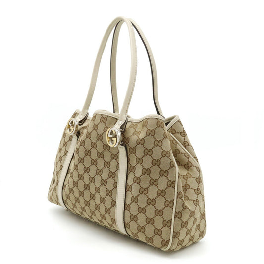 Gucci Leather Canvas Tote