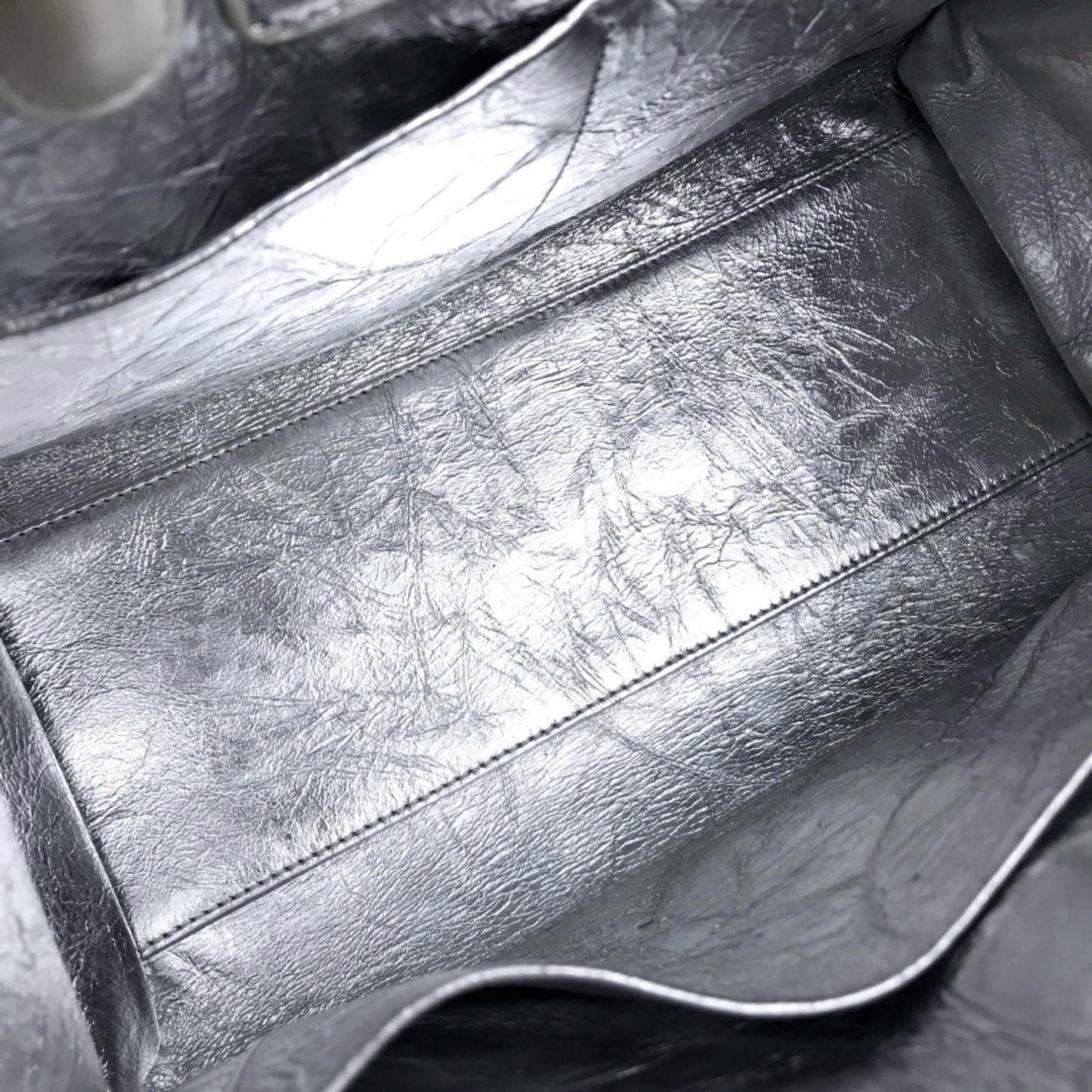 Christian Dior Silver Leather Handbag  