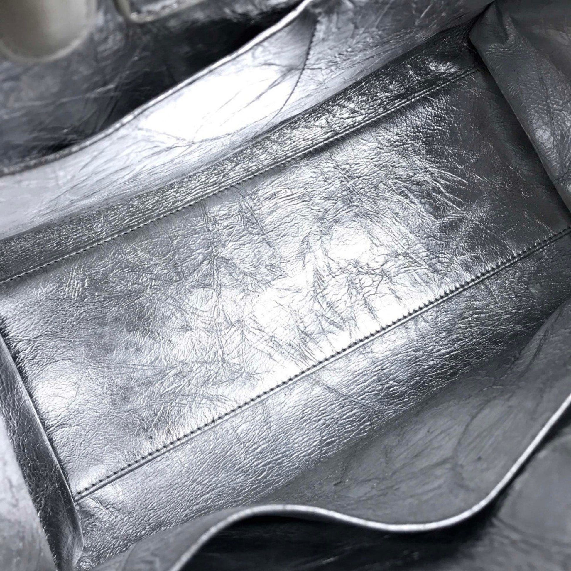 Christian Dior Silver Leather Handbag  