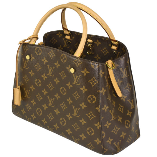 LOUIS VUITTON Montaigne MM Handbag Shoulder Bag Monogram Canvas M41056