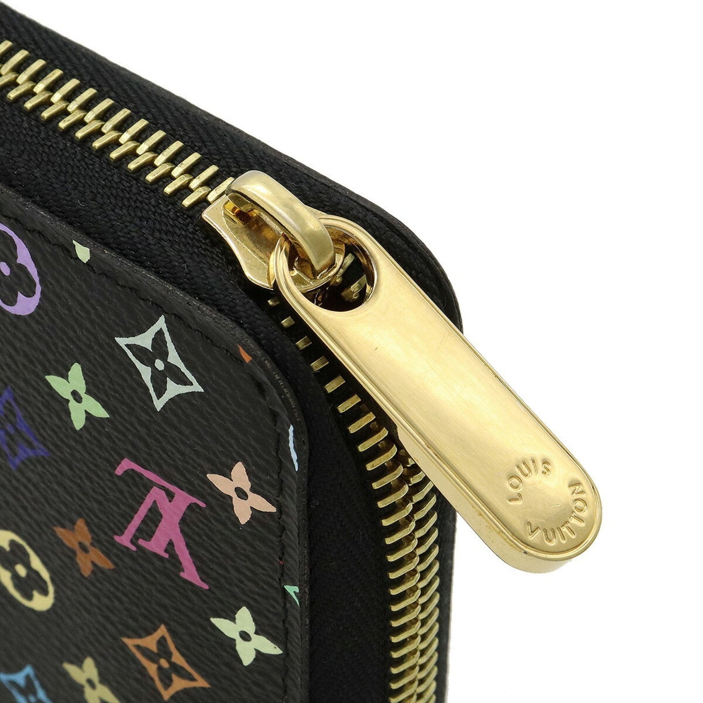 LOUIS VUITTON Monogram Multicolor Zippy Round Long Wallet Noir Black Grenade M60243