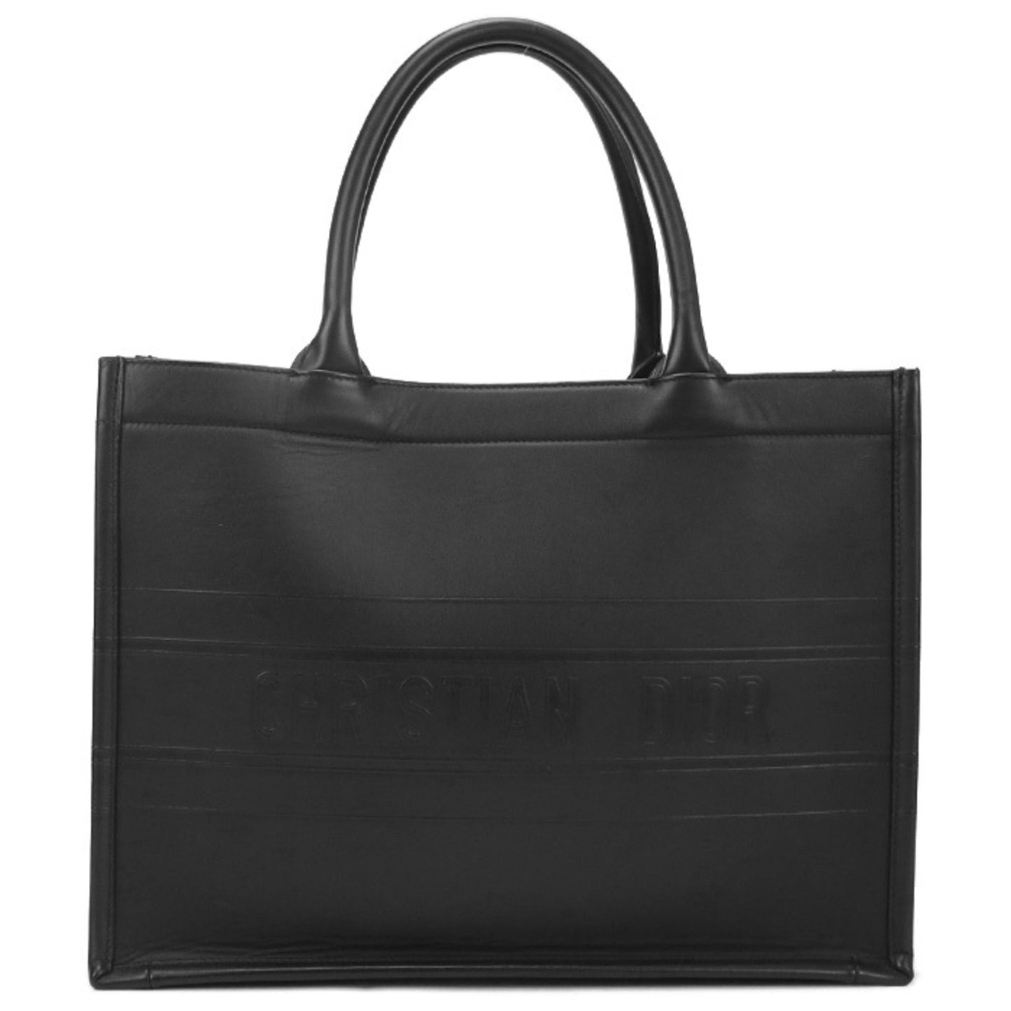 Christian Dior Black Leather Tote Bag  