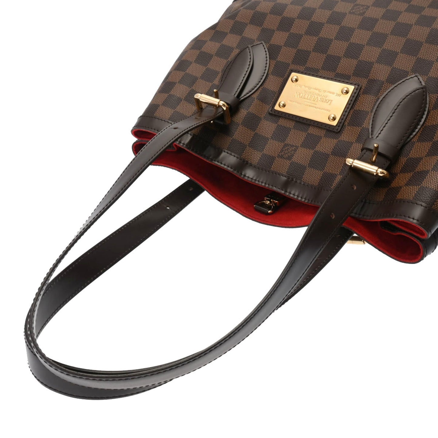 LOUIS VUITTON Damier Hampstead MM Brown Women's Canvas Handbag