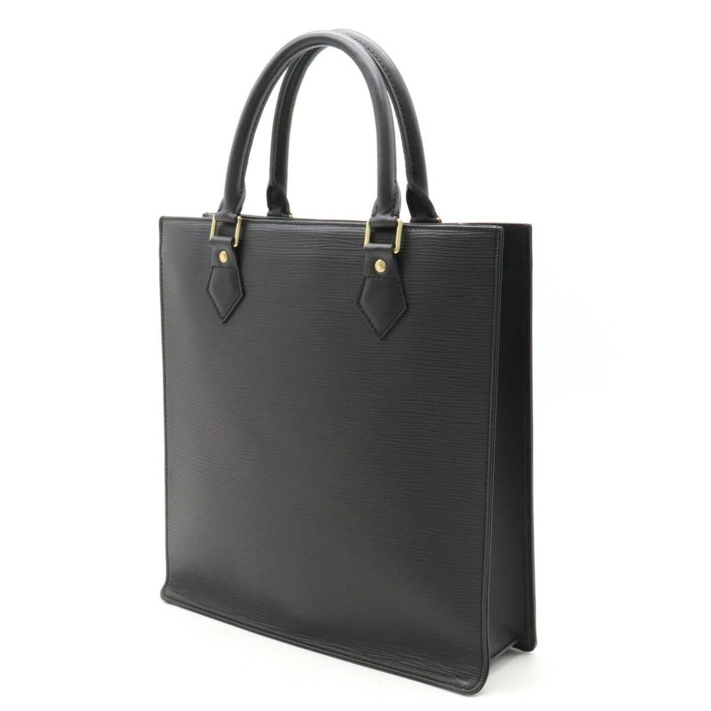 LOUIS VUITTON Epi Sac Pla PM Tote Bag Handbag Square Leather Noir Black