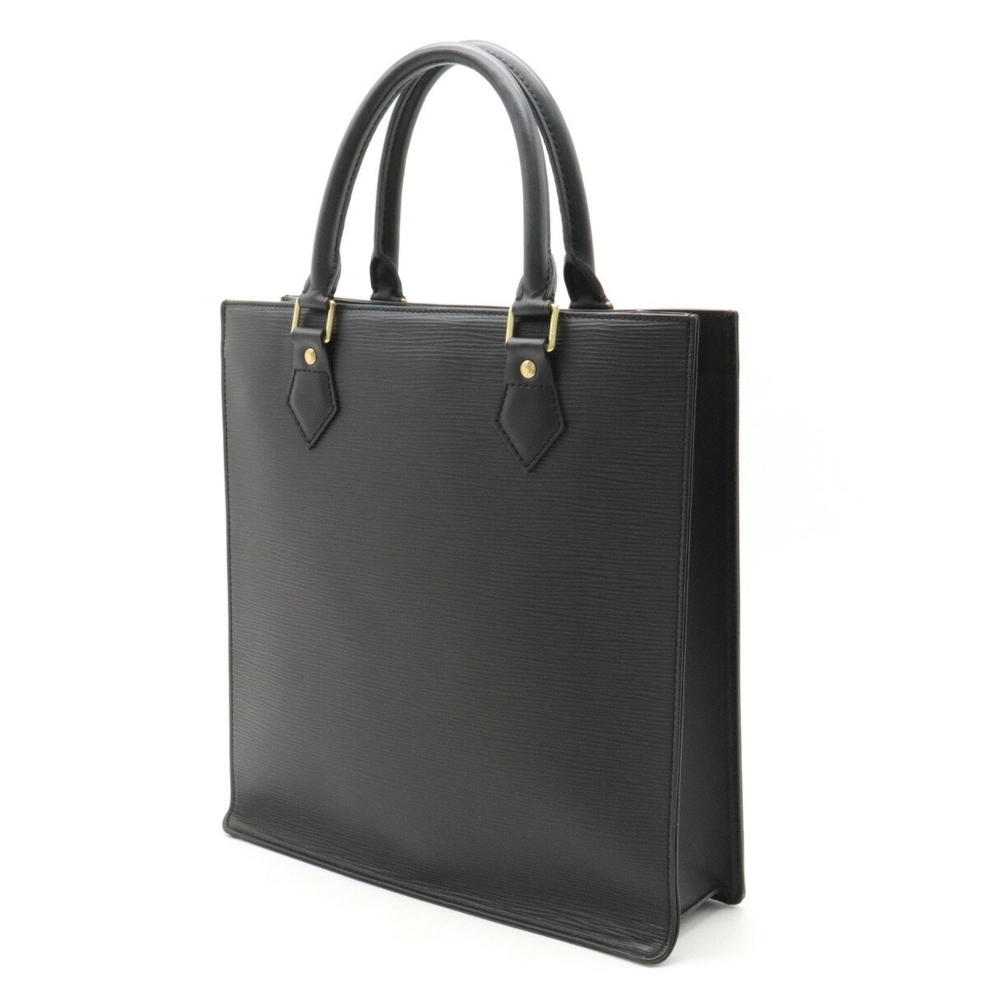 LOUIS VUITTON Epi Sac Pla PM Tote Bag Handbag Square Leather Noir Black
