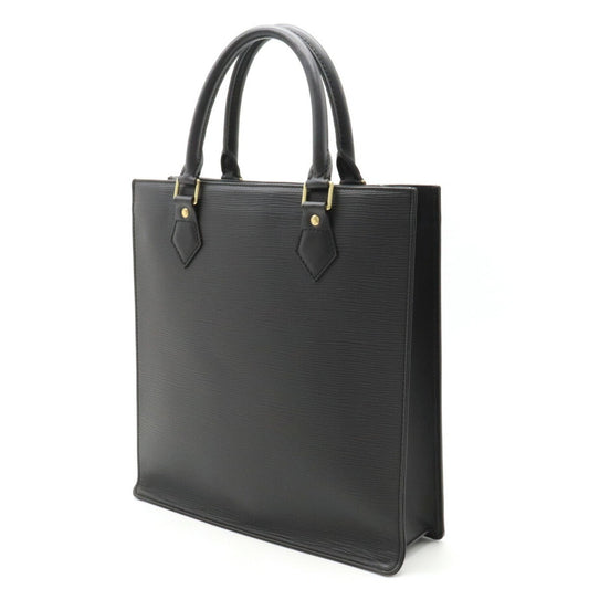 LOUIS VUITTON Epi Sac Pla PM Tote Bag Handbag Square Leather Noir Black