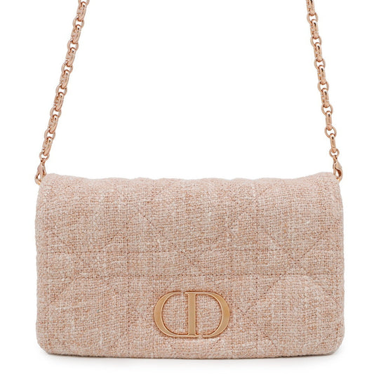 Christian Dior Pink Tweed Shoulder Bag  