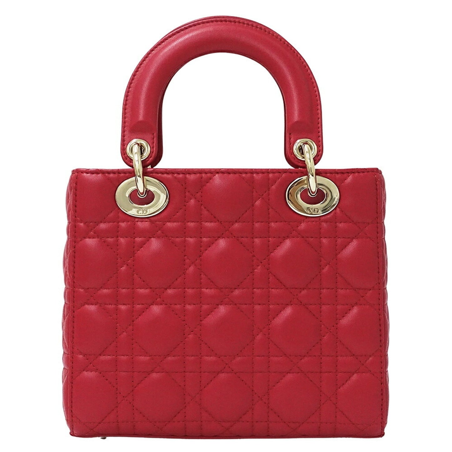 Christian Dior Pink Red Leather Handbag Shoulder Bag  