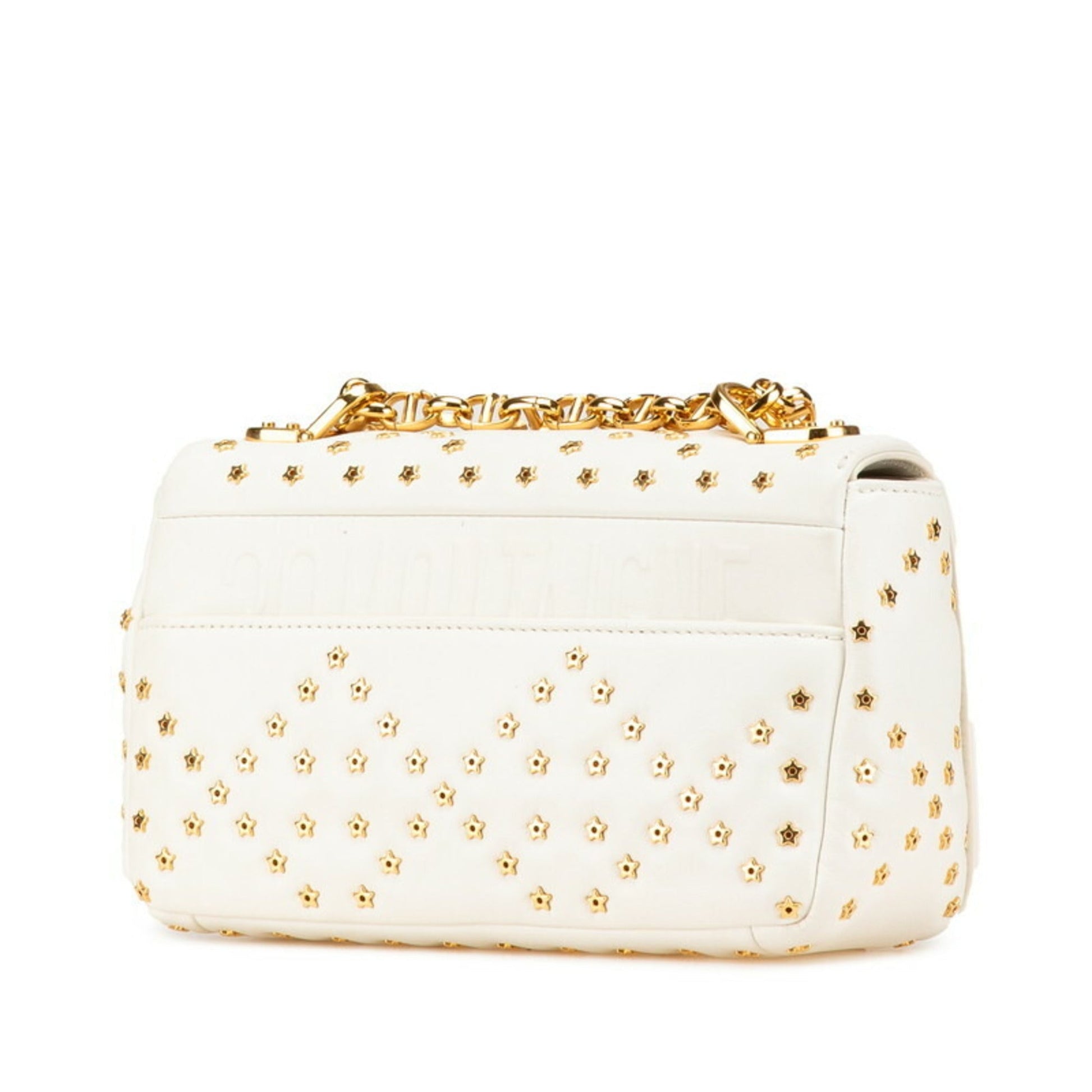 Christian Dior White Leather Shoulder Bag  