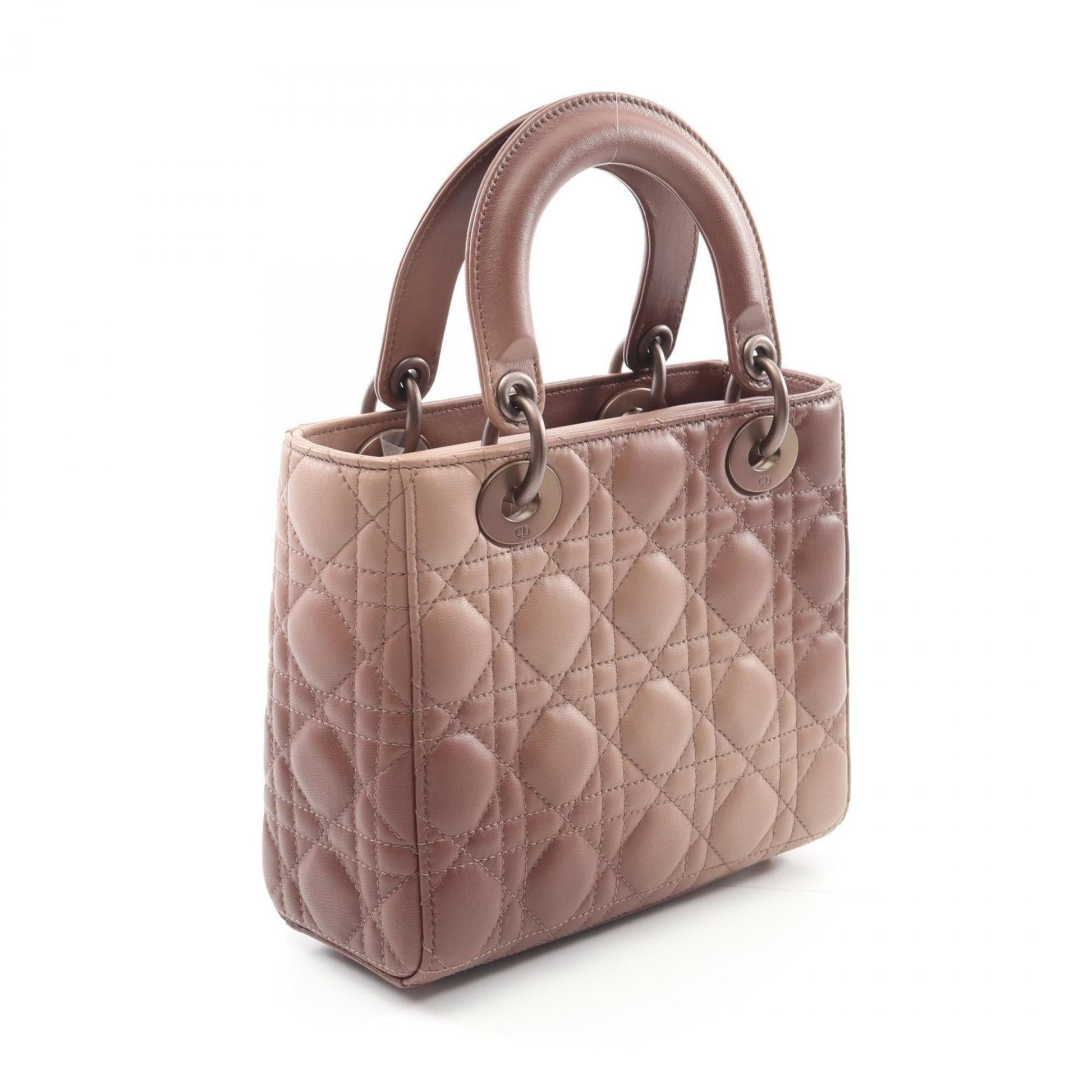 Christian Dior Lady Dior Pink Leather Handbag  